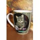 Mug en porcelaine " chat gris".