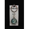 Porte clef licorne monté sur cabochon acrylique double face